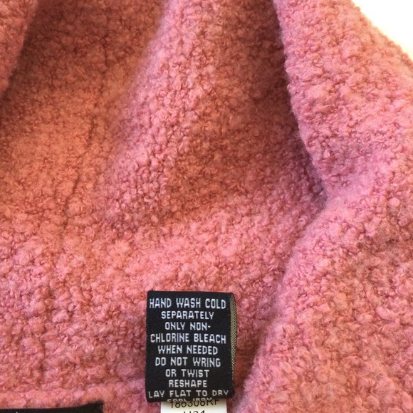 Pink Shawl Collar Cozy Nubby Textured Sweater - Picture 6 of 6